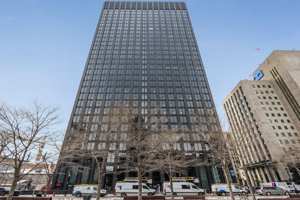 High-rise office tower exterior in Montreal, Fortex Construction project